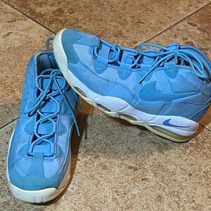 Nike Blue High-Top Sneakers with Distinctive Lacing